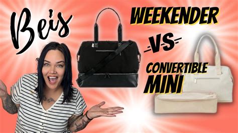 beis weekender bag vs mini